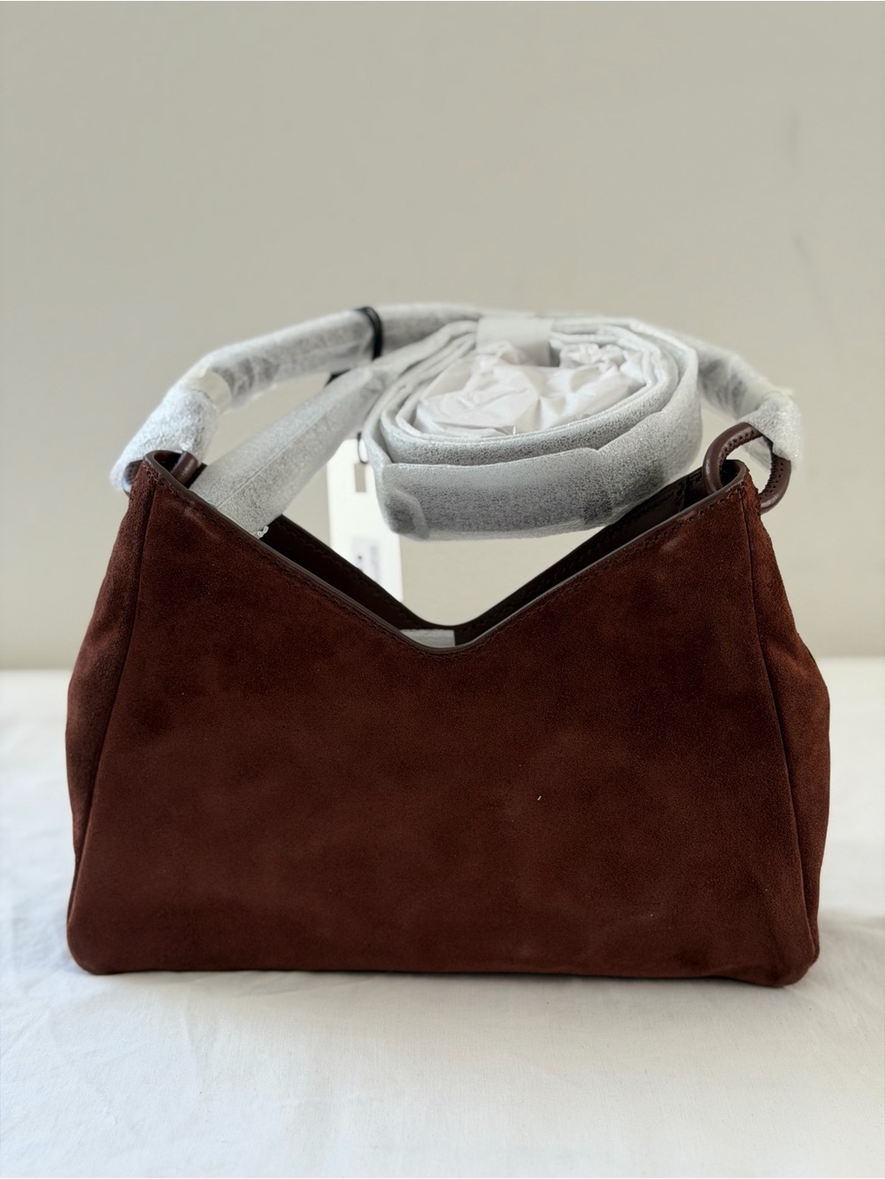 Staud Valerie Shoulder Bag in Mahogany Suede - Picture 12 of 12